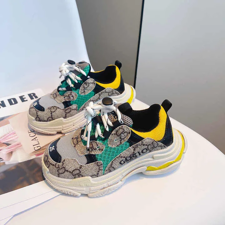 حذاء رياضي برباط ، للأطفال, حذاء رياضي برباط . Kids' Lace-Up Sneakers, Unisex Lace-Up Walking and