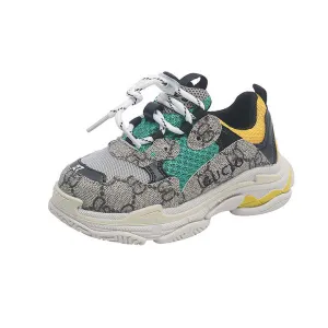 حذاء رياضي برباط ، للأطفال, حذاء رياضي برباط . Kids' Lace-Up Sneakers, Unisex Lace-Up Walking and