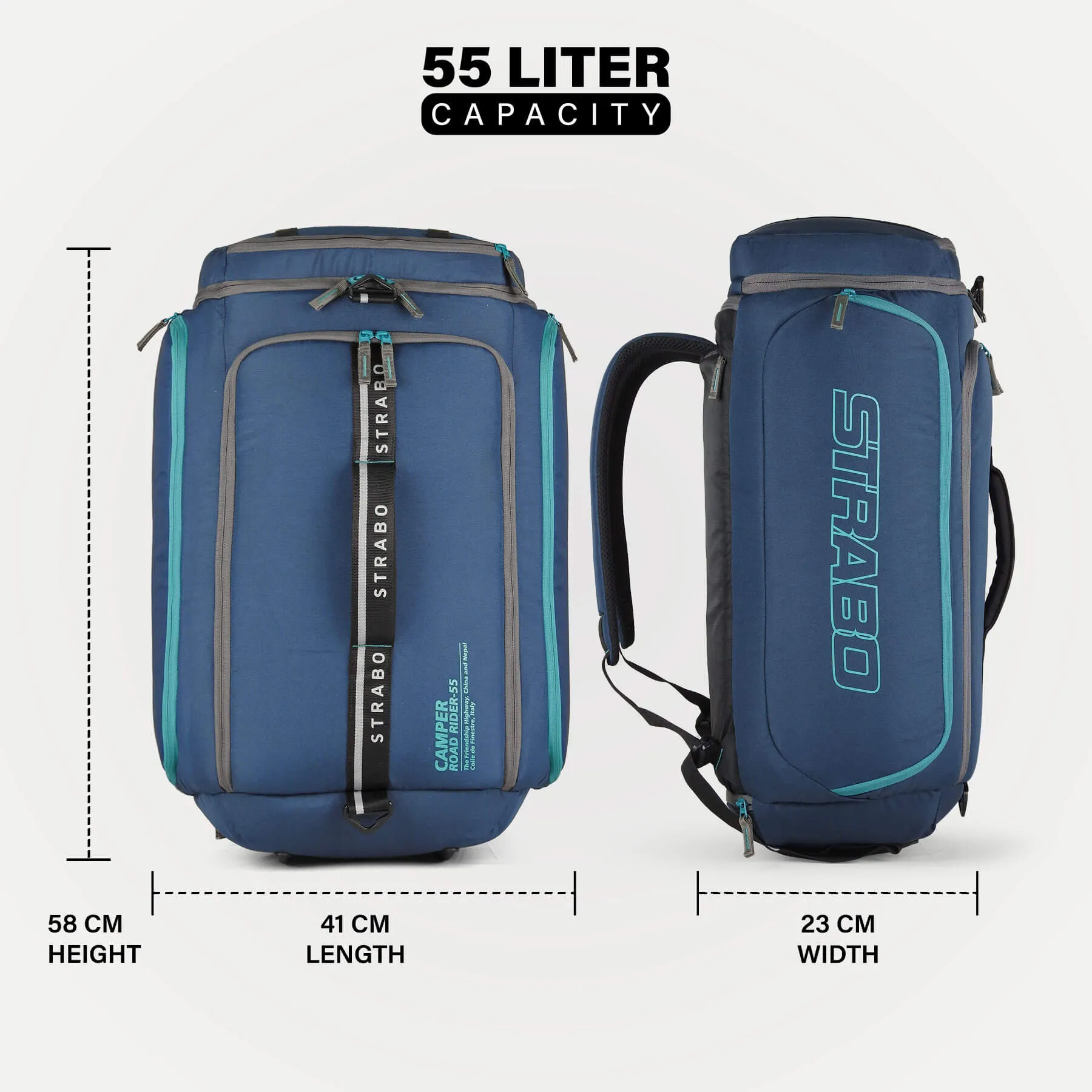 Camper 2-in-1 Duffel   Backpack - Navy Blue