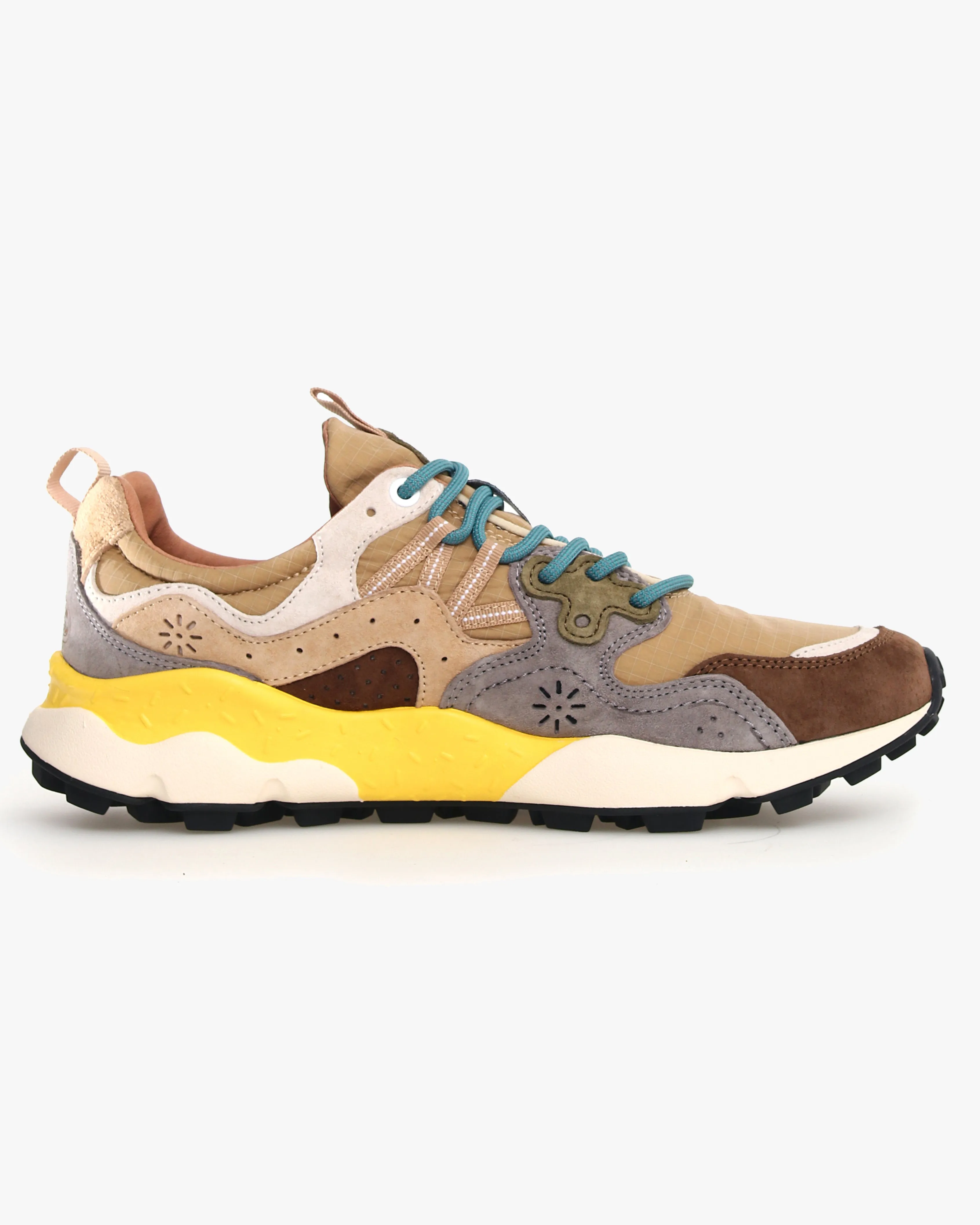Flower Mountain Yamano 3 Suede & Nylon Ripstop - Brown / Grey