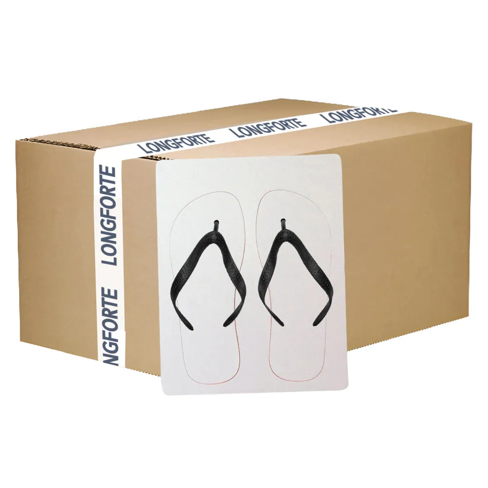 FULL CARTON - 20 x Flip Flops - Adult Size - Black Straps - Large