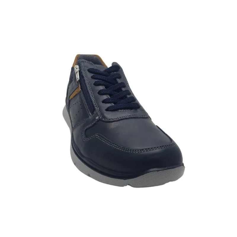 Imac Mens Navy Leather Bologna Shoes - 5515960