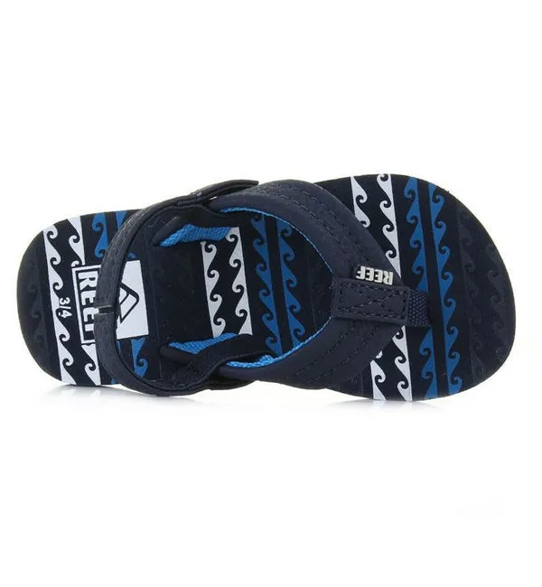 Reef Boys Little Ahi Flip Flops  - Water Blue