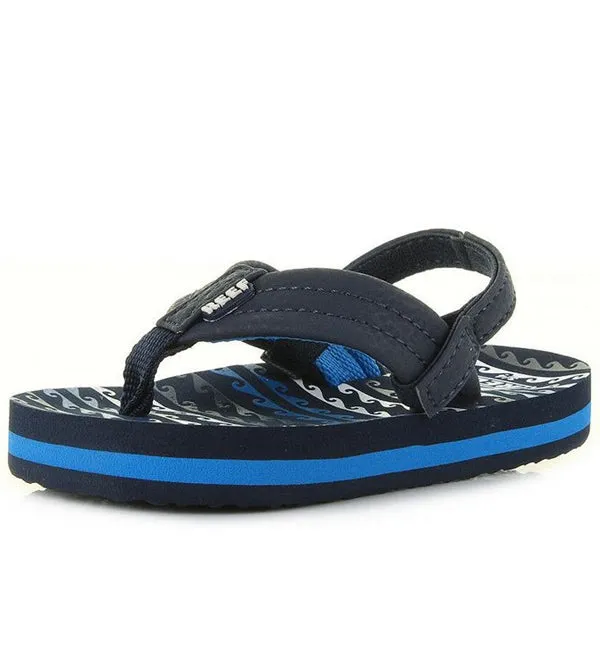 Reef Boys Little Ahi Flip Flops  - Water Blue