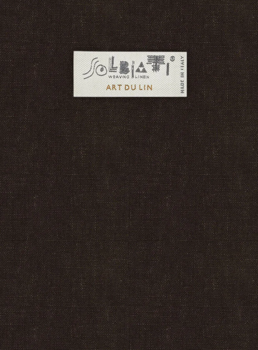 Solbiati Art Du Lin Dark Brown Linen Jacket