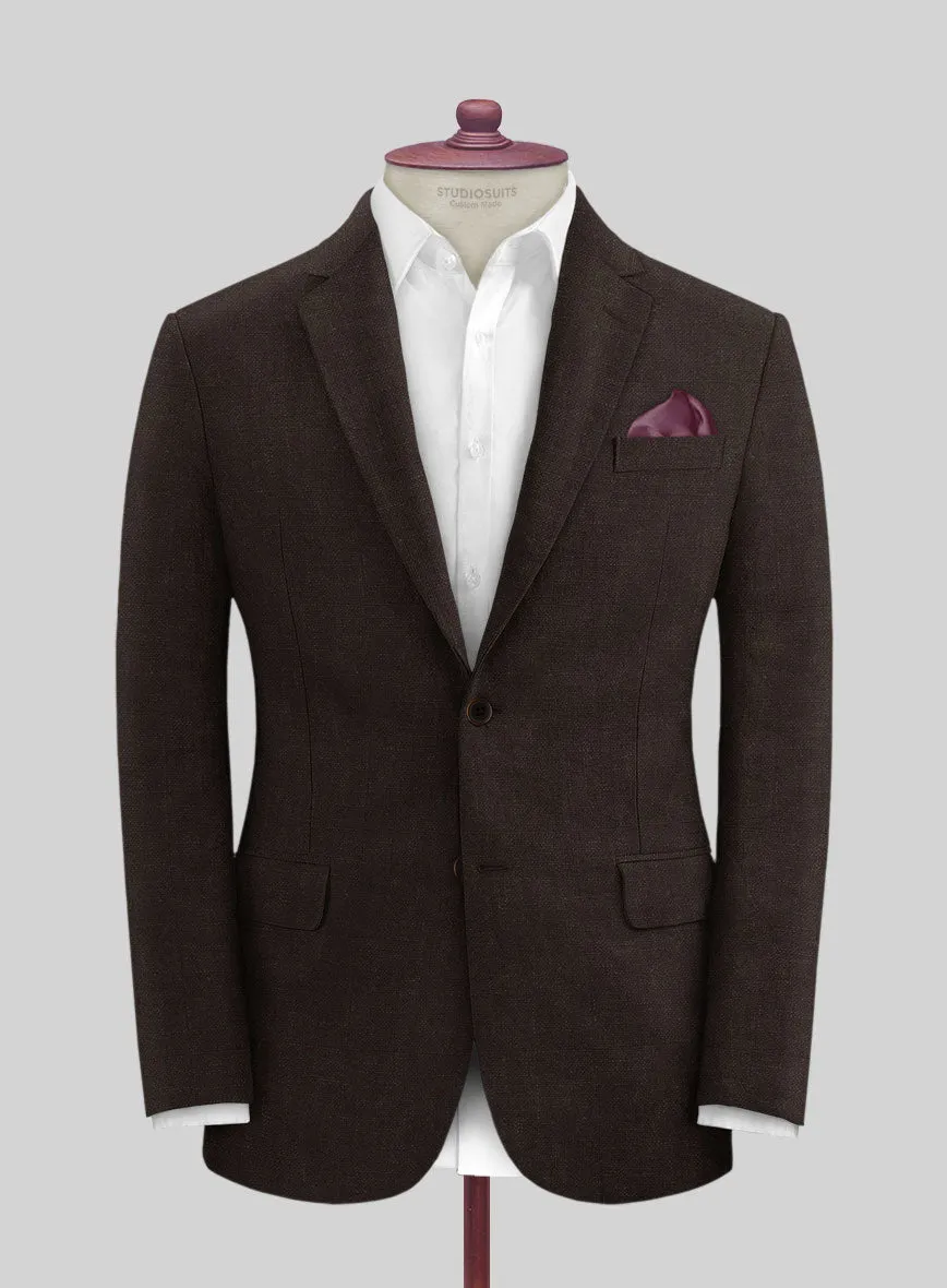 Solbiati Art Du Lin Dark Brown Linen Jacket