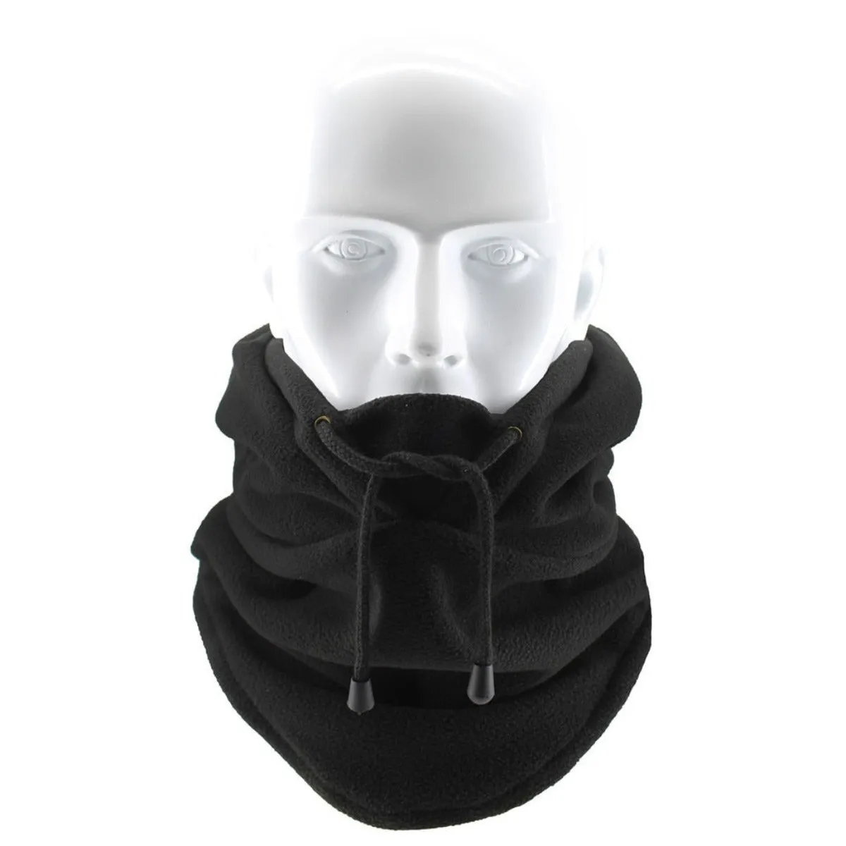Thermal Fleece Hoodie Face Cover - Gray