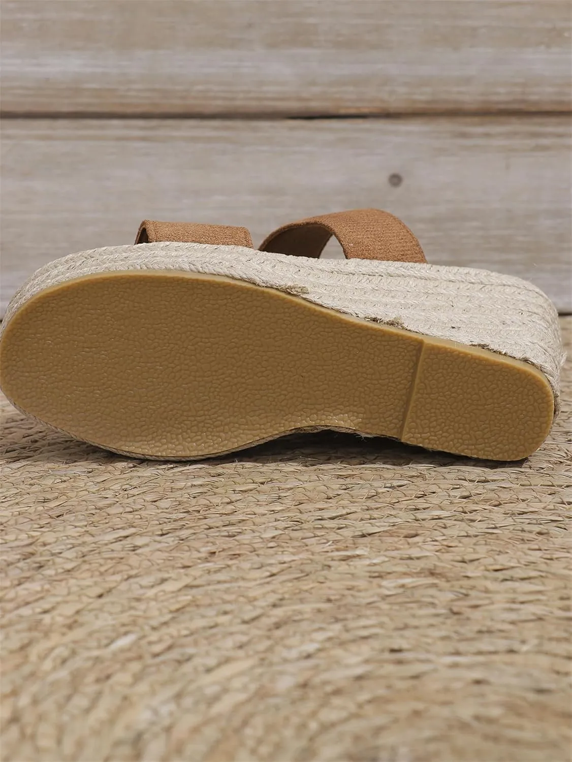 Womens Wedge Sandals Wide Width Platform Espadrille Heels Open Toe Strappy Slip On Casual Summer Slide Shoes Summer Outdoor Beach Sandals